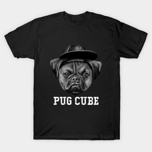 Pug Cube T-Shirt by Vincent Trinidad Art